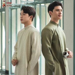 Modernized Ao Dai For Men With Snap Button